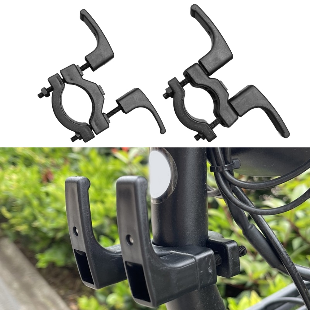 Mountain Biking Shop - 1Pc 両端マウンテンバイクフック ショッピングバッグ用 フロントマウントプラスチック収納アクセサリー ブラック 4.2x5.8CM