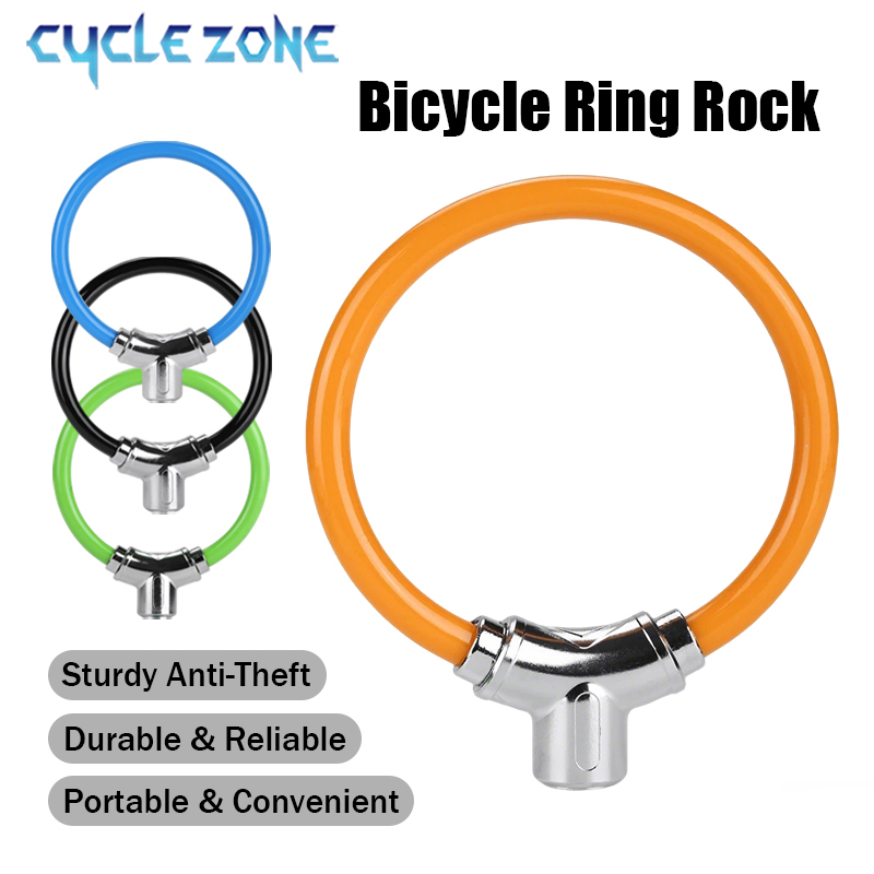 Mountain Biking Zone 2 - ポータブルケーブルリングキーロックアルミ合金厚みのあるリングロックマウンテンバイク盗難防止ロック 2 キー付き自転車アクセサリー
