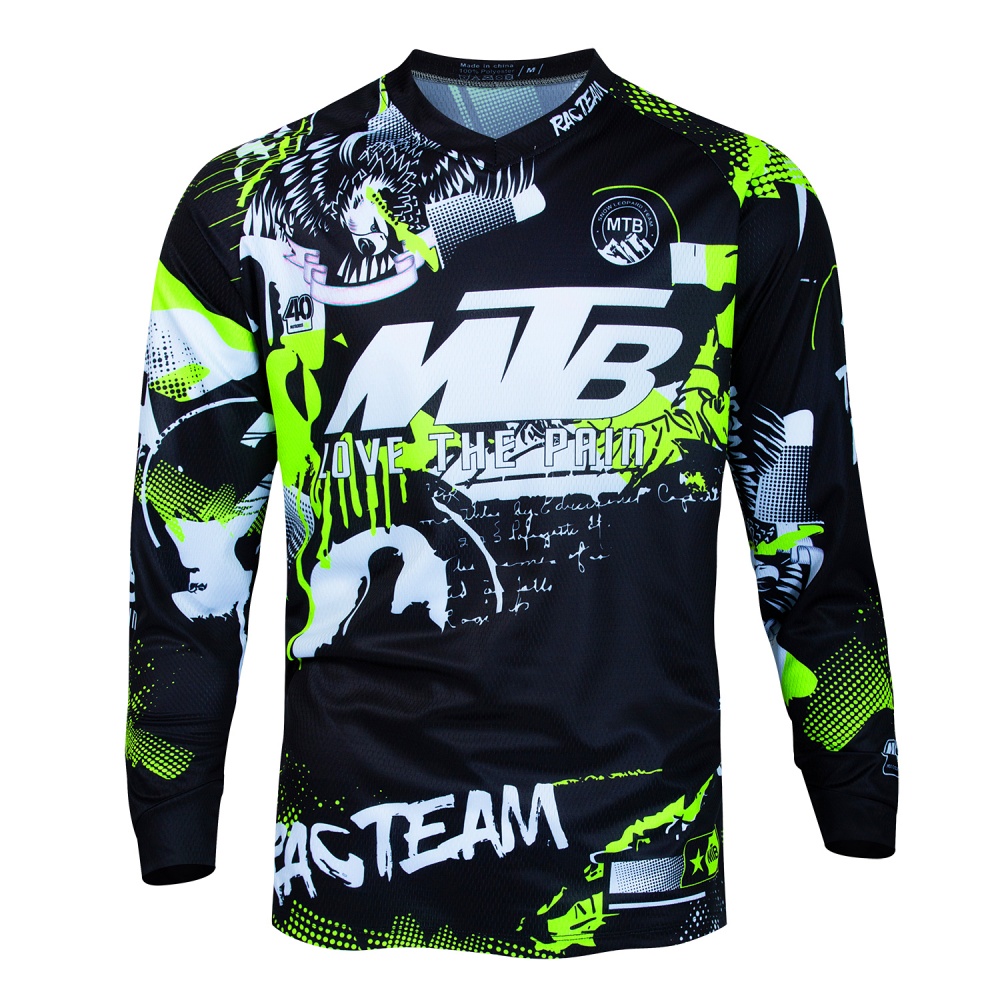 Mountain Biking Shop - MTB マウンテンバイク長袖サイクリングジャージトレンディプリント通気性アウトドアスポーツトップライディングギア