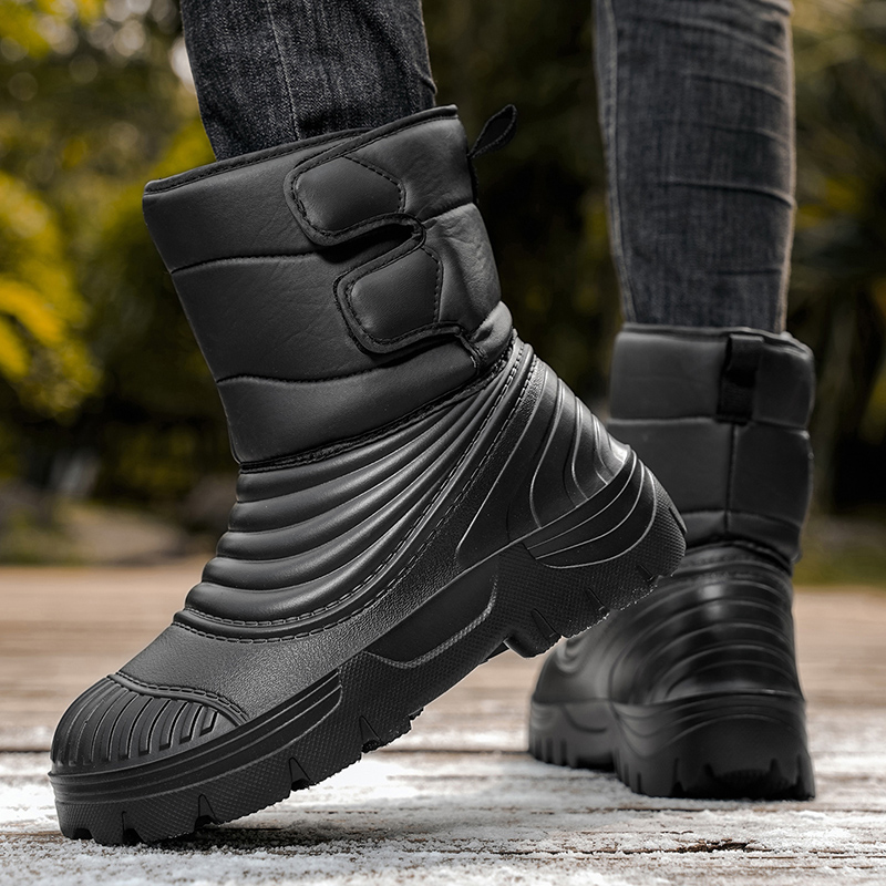 新しいメンズウィンタースノーブーツ厚みのある防水防風暖かいブ - Men'S Mountain Biking Shoes のレビューと価格