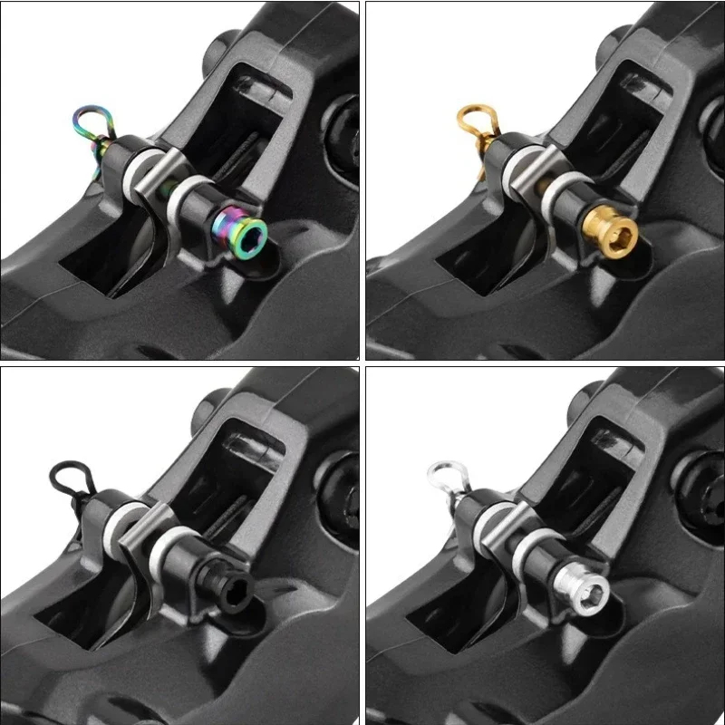 2 個のチタン自転車ディスクブレーキキャリパーネジ軽量取り付 - Mountain Biking Pads のレビューと価格