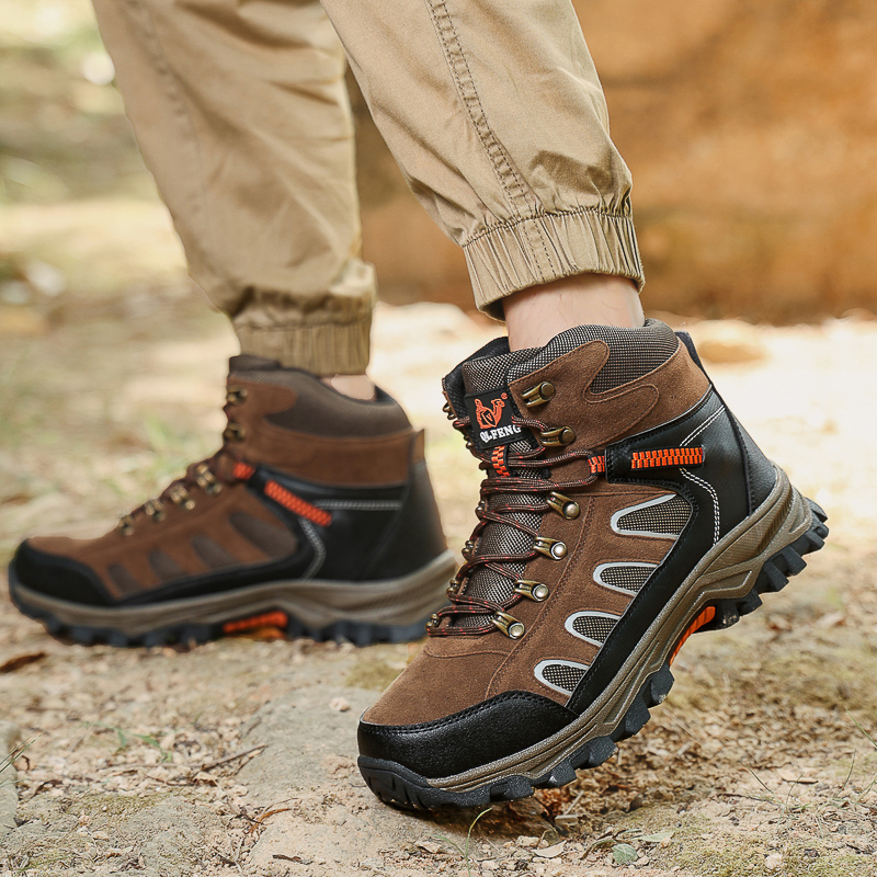 新しいメンズ特大ハイカットブーツ冬の防寒暖かいスノーブーツ屋 - Men'S Mountain Biking Shoes のレビューと価格